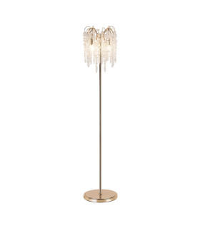 Wisteria Floor Lamp 4 Light E14 French Gold / Crystal Item Weight: 15.38kg-1