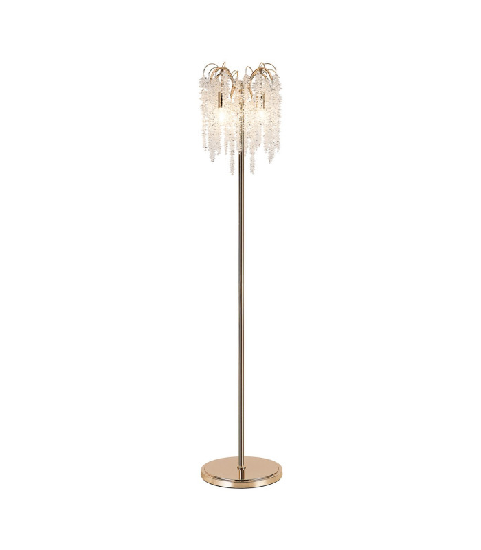Wisteria Floor Lamp 4 Light E14 French Gold / Crystal Item Weight: 15.38kg-1