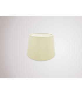 Dual Mount Round Empire, 240, 300 x 200mm Faux Silk Fabric Shade, Ivory Pearl, White Laminate - 2