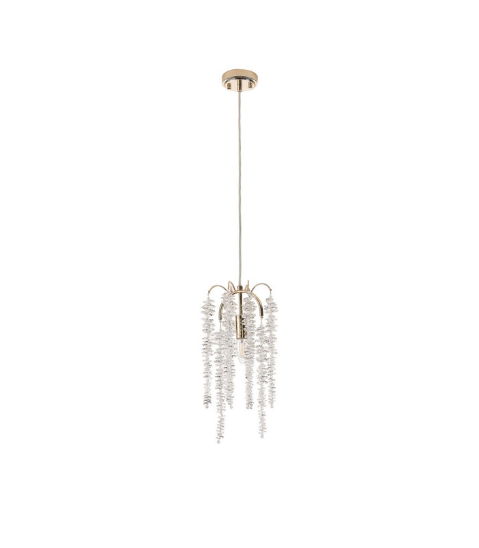 Wisteria 15cm Round Pendant E14 French Gold / Crystal-5