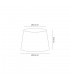 Dual Mount Round Empire, 240, 300 x 200mm Faux Silk Fabric Shade, Ivory Pearl, White Laminate - 3