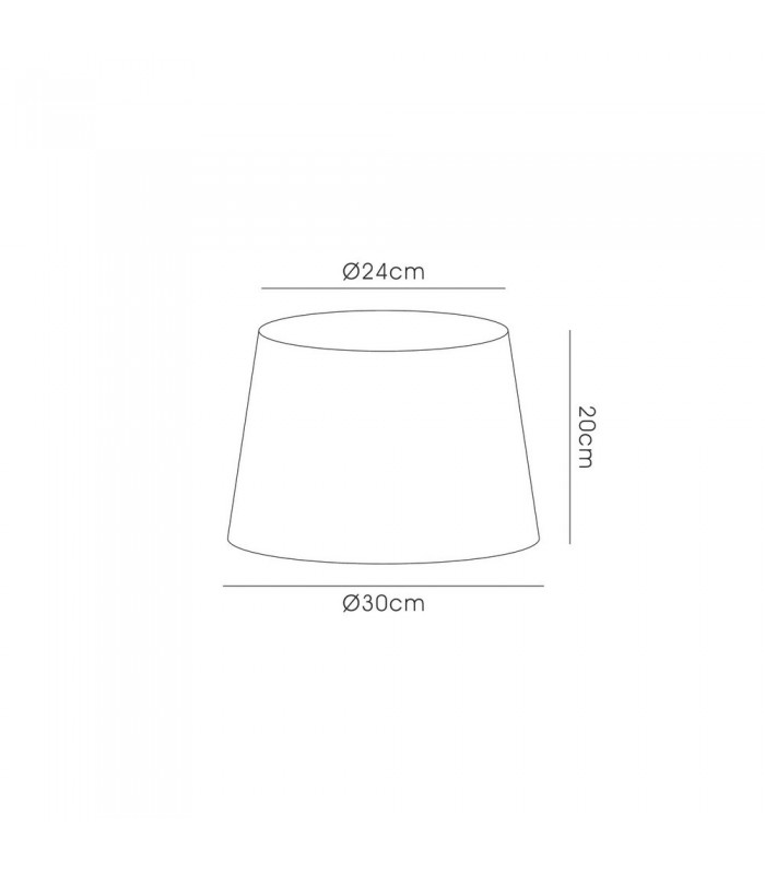 Dual Mount Round Empire, 240, 300 x 200mm Faux Silk Fabric Shade, Ivory Pearl, White Laminate - 3