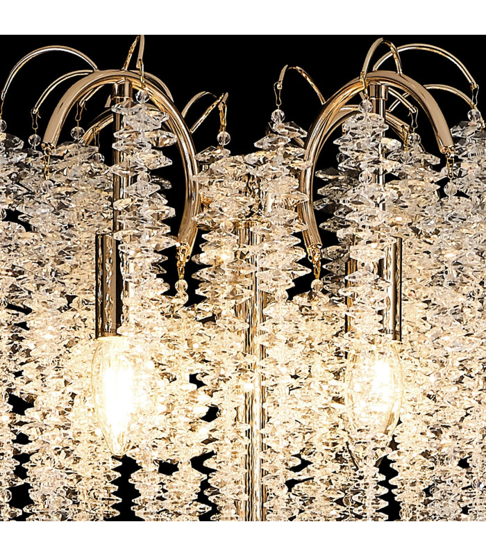 Wisteria Floor Lamp 4 Light E14 French Gold / Crystal Item Weight: 15.38kg-9