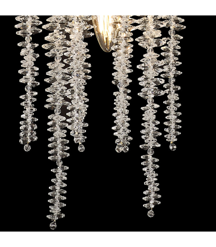 Wisteria 15cm Round Pendant E14 French Gold / Crystal-12