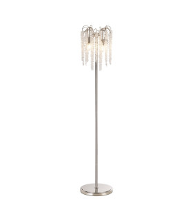 Wisteria Floor Lamp 4 Light E14 Polished Nickel / Crystal Item Weight: 15.38kg-1