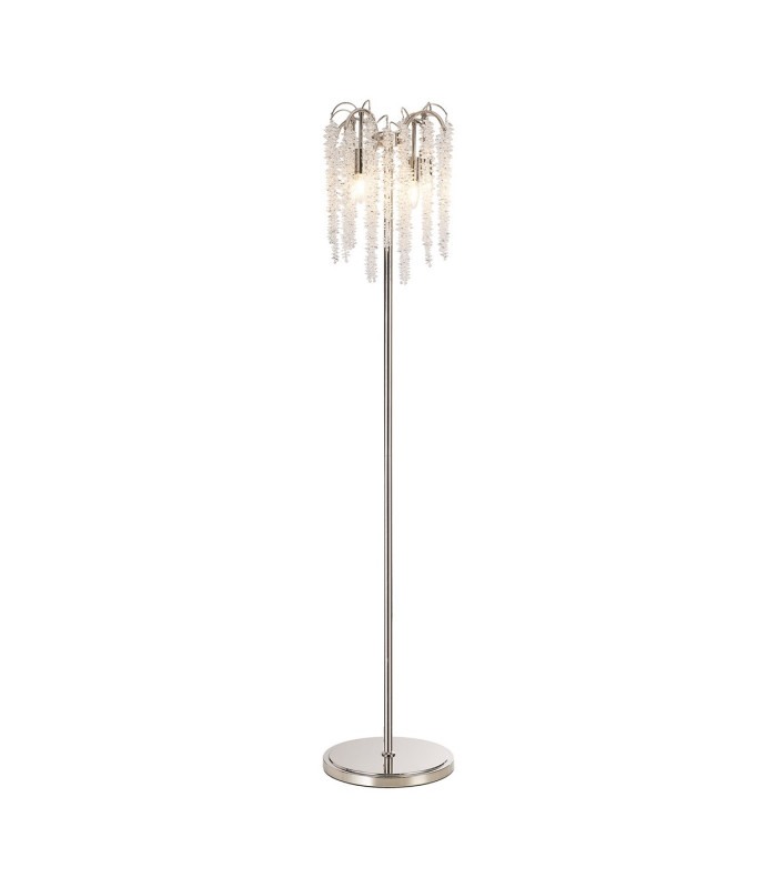 Wisteria Floor Lamp 4 Light E14 Polished Nickel / Crystal Item Weight: 15.38kg-1