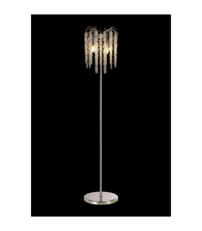 Wisteria Floor Lamp 4 Light E14 Polished Nickel / Crystal Item Weight: 15.38kg-2