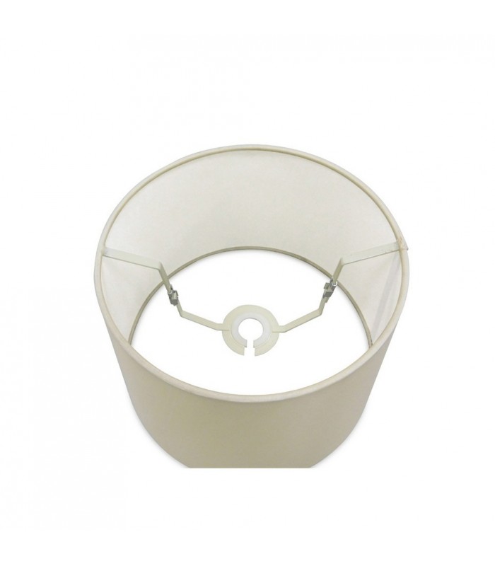 Dual Mount Round Empire, 240, 300 x 200mm Faux Silk Fabric Shade, Ivory Pearl, White Laminate - 4