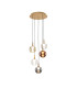Andromeda 39cm Round Pendant 5 x 5W LED 3000K 2500lm Light Gold/Copper/Chrome/Amber/Clear/Frosted 3yrs Warranty-1