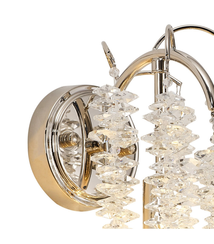 Wisteria Wall Lamp E14 Polished Nickel / Crystal-5