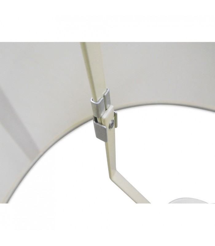 Dual Mount Round Empire, 240, 300 x 200mm Faux Silk Fabric Shade, Ivory Pearl, White Laminate - 7