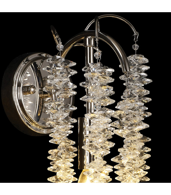 Wisteria Wall Lamp E14 Polished Nickel / Crystal-8