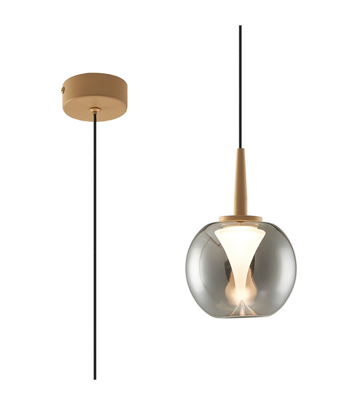 Andromeda Single Pendant 5W LED 3000K 500lm Light Gold/Chrome/Frosted 3yrs Warranty-1