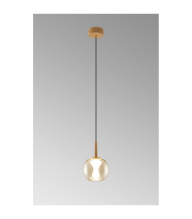 Andromeda Single Pendant 5W LED 3000K 500lm Light Gold/Amber/Frosted 3yrs Warranty-2