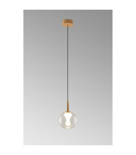 Andromeda Single Pendant 5W LED 3000K 500lm Light Gold/Clear/Frosted 3yrs Warranty-2