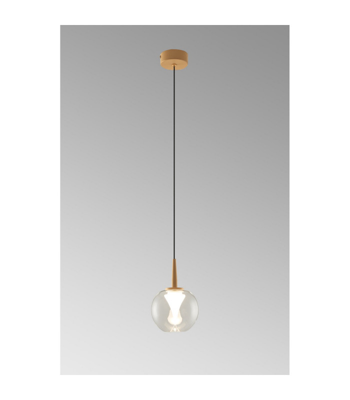 Andromeda Single Pendant 5W LED 3000K 500lm Light Gold/Clear/Frosted 3yrs Warranty-2