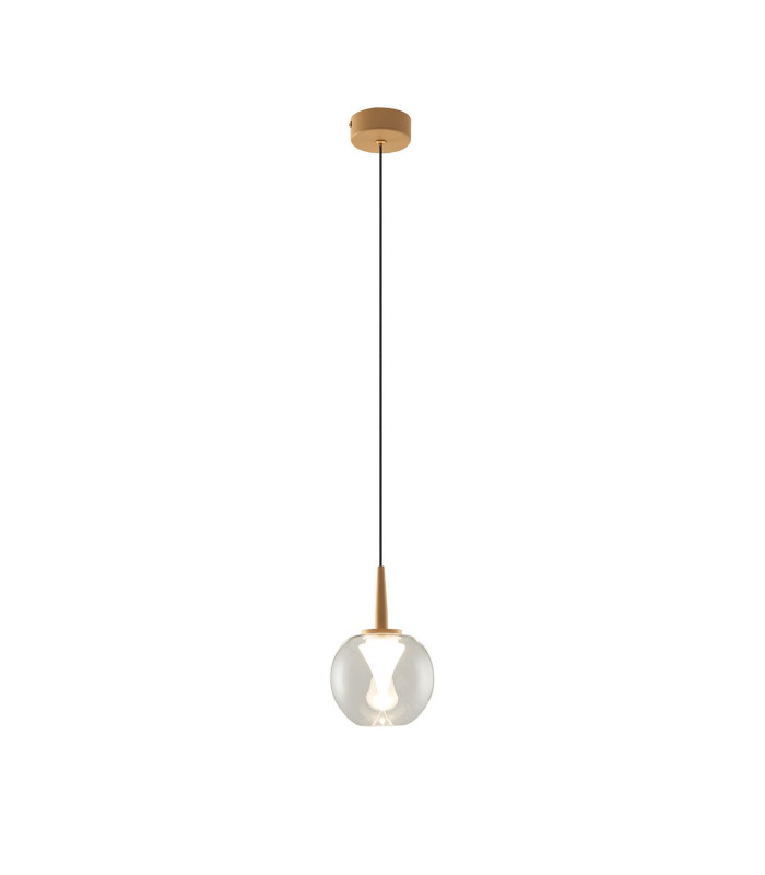 Andromeda Single Pendant 5W LED 3000K 500lm Light Gold/Clear/Frosted 3yrs Warranty-4