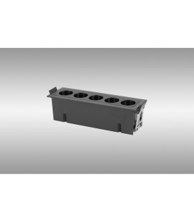 Blau Linear Recessed Spotlight 5 Light 12W LED 3000K 840lm Cut Out: L:145mm x W:40mm Black Driver Included-2