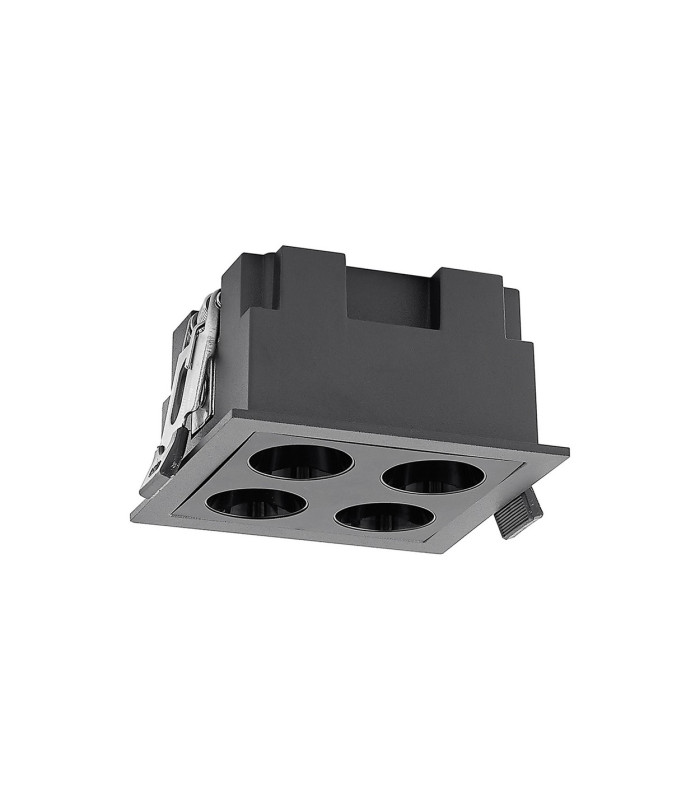 Blau Linear Recessed Spotlight 4 Light 10W LED 3000K 750lm Cut Out: L:70mm x W:70mm Black Driver Included-1