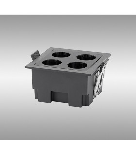 Blau Linear Recessed Spotlight 4 Light 10W LED 3000K 750lm Cut Out: L:70mm x W:70mm Black Driver Included-2