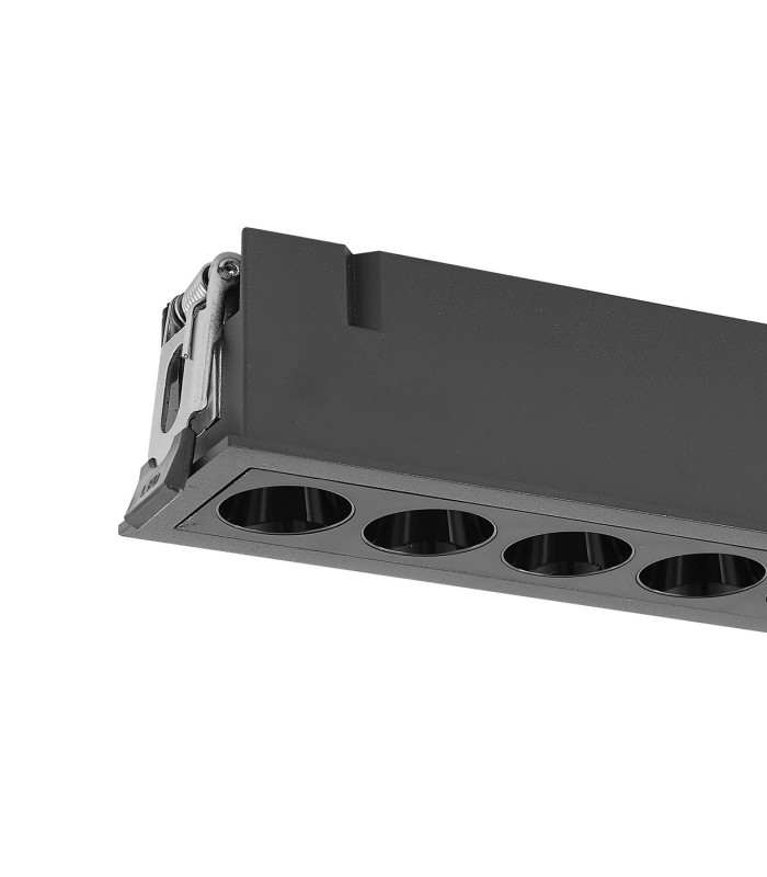 Blau Linear Recessed Spotlight 5 Light 12W LED 3000K 840lm Cut Out: L:145mm x W:40mm Black Driver Included-5