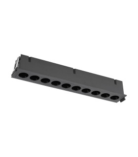Blau Linear Recessed Spotlight 10 Light 24W LED 3000K 1680lm Cut Out: L:280mm x W:40mm Black Driver Included-1