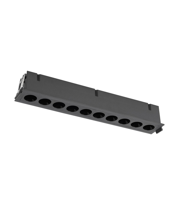 Blau Linear Recessed Spotlight 10 Light 24W LED 3000K 1680lm Cut Out: L:280mm x W:40mm Black Driver Included-1