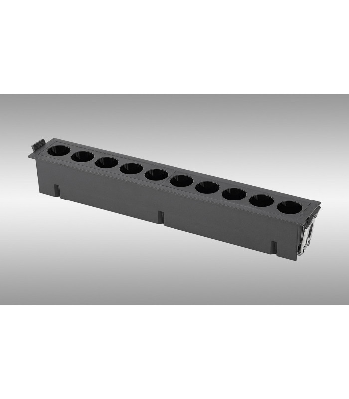 Blau Linear Recessed Spotlight 10 Light 24W LED 3000K 1680lm Cut Out: L:280mm x W:40mm Black Driver Included-2