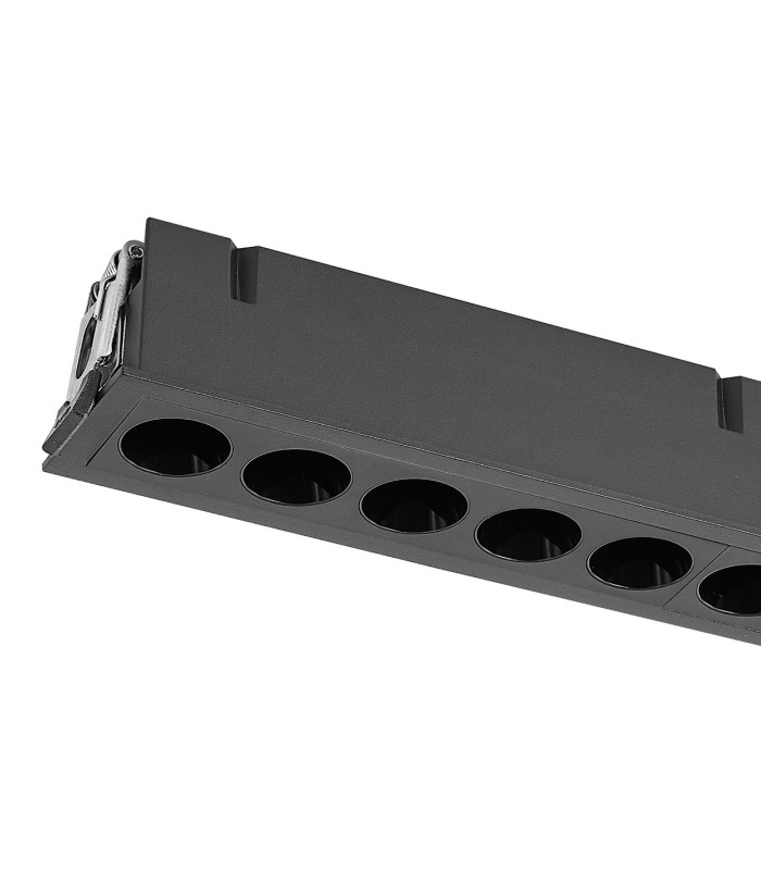 Blau Linear Recessed Spotlight 10 Light 24W LED 3000K 1680lm Cut Out: L:280mm x W:40mm Black Driver Included-5