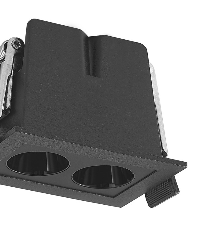 Blau Linear Recessed Spotlight 2 Light 6W LED 3000K 360lm Cut Out: L:60mm x W:40mm Black Driver Included-4