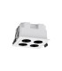 Blau Linear Recessed Spotlight 4 Light 10W LED 3000K 750lm Cut Out: L:70mm x W:70mm White Driver Included-1