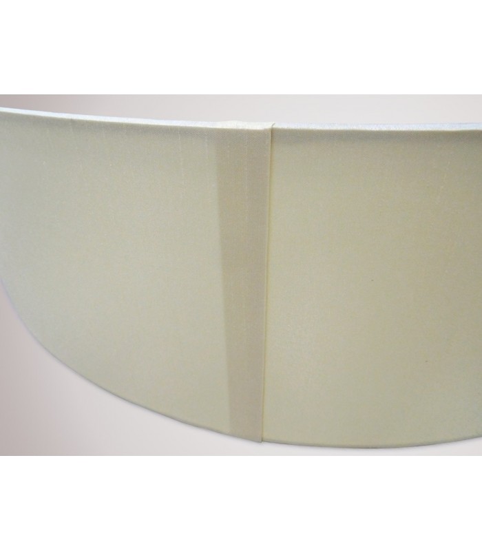 Dual Mount Round Empire, 240, 300 x 200mm Faux Silk Fabric Shade, Ivory Pearl, White Laminate - 13