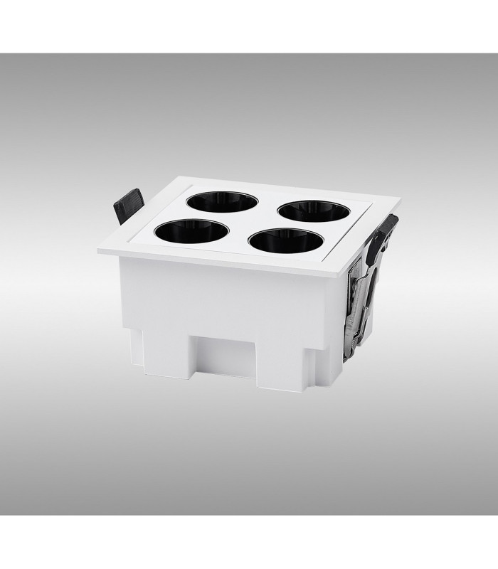 Blau Linear Recessed Spotlight 4 Light 10W LED 3000K 750lm Cut Out: L:70mm x W:70mm White Driver Included-2
