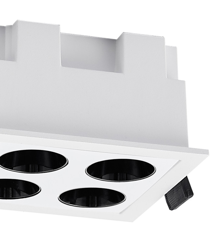 Blau Linear Recessed Spotlight 4 Light 10W LED 3000K 750lm Cut Out: L:70mm x W:70mm White Driver Included-4