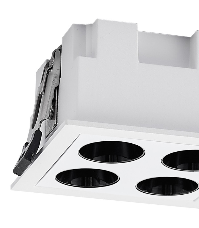 Blau Linear Recessed Spotlight 4 Light 10W LED 3000K 750lm Cut Out: L:70mm x W:70mm White Driver Included-5