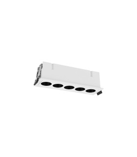 Blau Linear Recessed Spotlight 5 Light 12W LED 3000K 840lm Cut Out: L:145mm x W:40mm White Driver Included-1