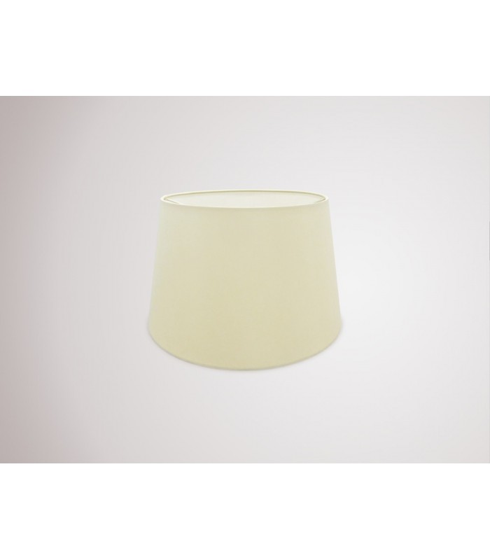 Dual Mount Round Empire, 280, 350 x 220mm Faux Silk Fabric Shade, Ivory Pearl, White Laminate - 2