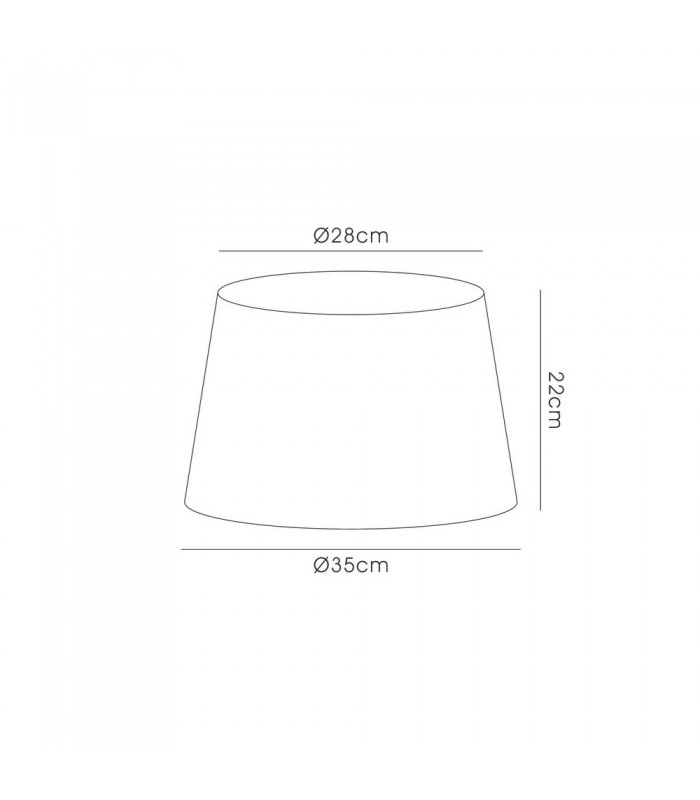 Dual Mount Round Empire, 280, 350 x 220mm Faux Silk Fabric Shade, Ivory Pearl, White Laminate - 3