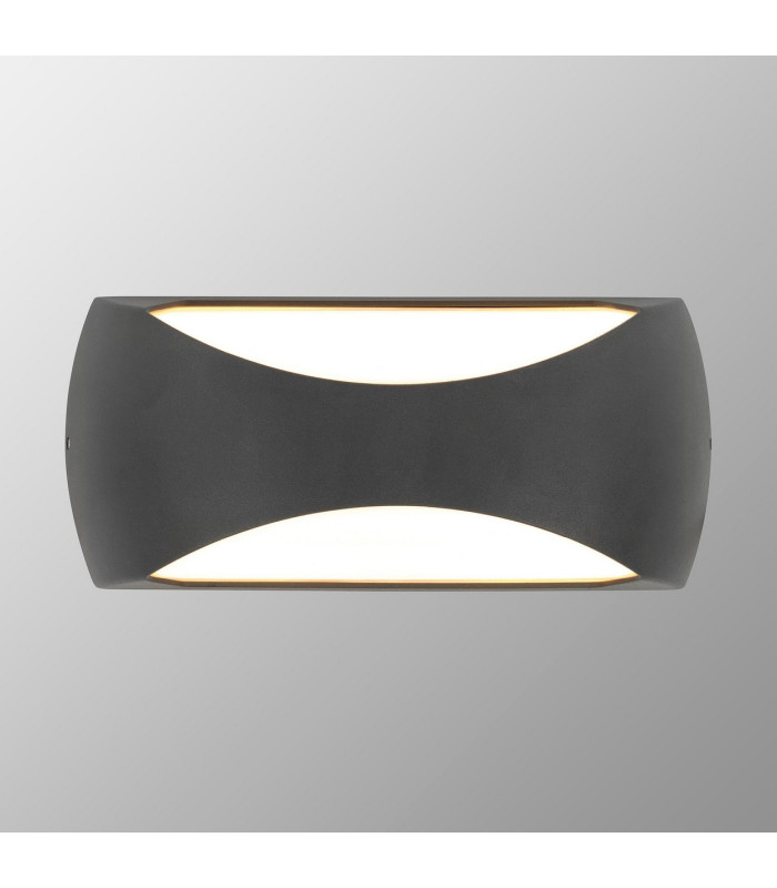 Butan Wall Lamp 2 x 6W LED 3000K 1000lm IP65 Dark Grey 3yrs Warranty-5