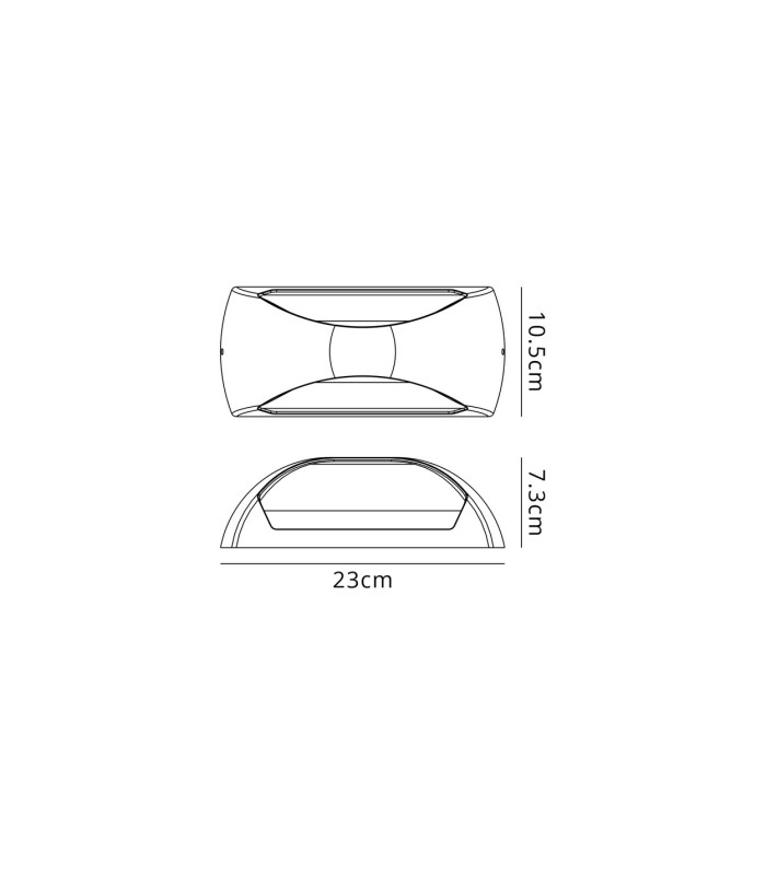 Butan Wall Lamp 2 x 6W LED 3000K 1000lm IP65 Matt White 3yrs Warranty-3