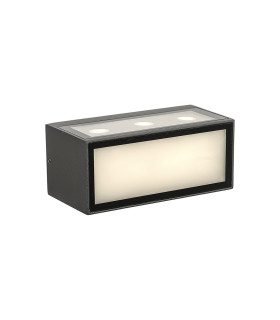 Cancun Wall Light 10.5W LED 3000K 885lm Dark Grey IP65 3yr Warranty-1