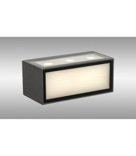 Cancun Wall Light 10.5W LED 3000K 885lm Dark Grey IP65 3yr Warranty-2