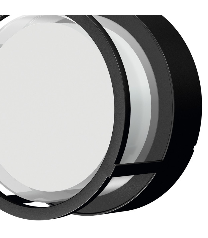 Creek Round Open Frame Ceiling/Wall Light 15W LED CCT Switchable 2700/3300/4000K 1200lm IP65 Black 3yrs Warranty-5