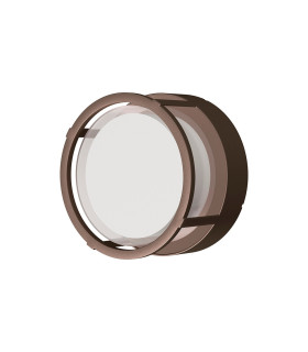Creek Round Open Frame Ceiling/Wall Light 15W LED CCT Switchable 2700/3300/4000K 1200lm IP65 Rust Brown-1