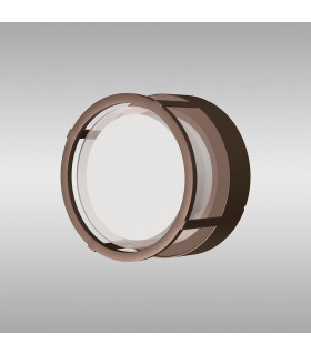 Creek Round Open Frame Ceiling/Wall Light 15W LED CCT Switchable 2700/3300/4000K 1200lm IP65 Rust Brown-2