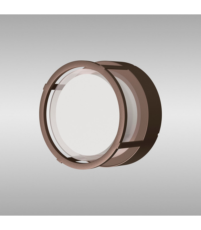 Creek Round Open Frame Ceiling/Wall Light 15W LED CCT Switchable 2700/3300/4000K 1200lm IP65 Rust Brown-2