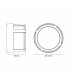 Creek Round Open Frame Ceiling/Wall Light 15W LED CCT Switchable 2700/3300/4000K 1200lm IP65 White 3yrs Warranty-3