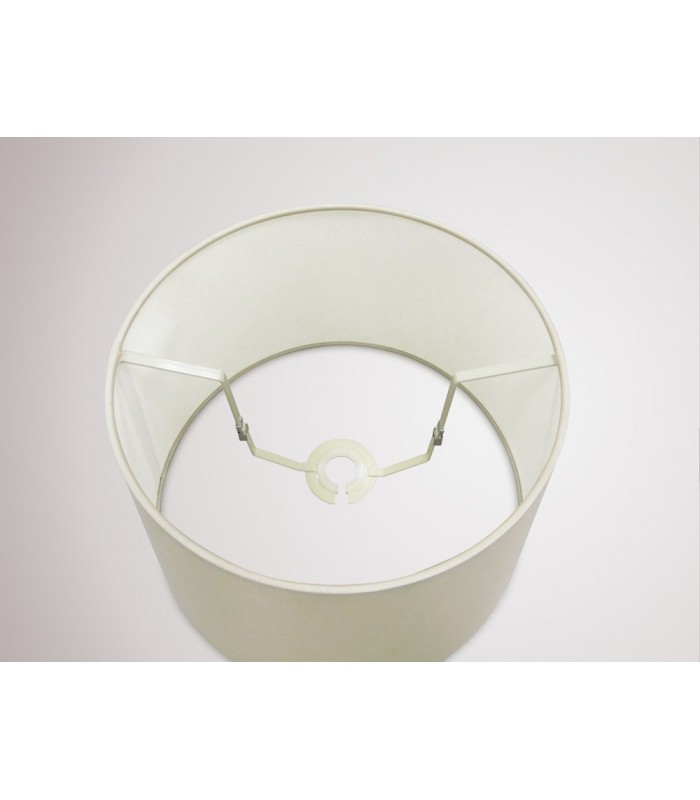 Dual Mount Round Empire, 280, 350 x 220mm Faux Silk Fabric Shade, Ivory Pearl, White Laminate - 9
