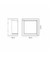 Creek Diamond Top Frame Wall Light 15W LED CCT Switchable 2700/3300/4000K 1000lm IP65 White 3yrs Warranty-3