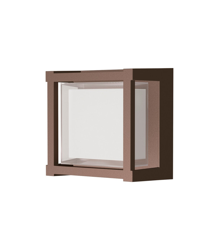 Creek Square Open Frame Ceiling/Wall Light 15W LED CCT Switchable 2700/3300/4000K 1200lm IP65 Rust Brown-1
